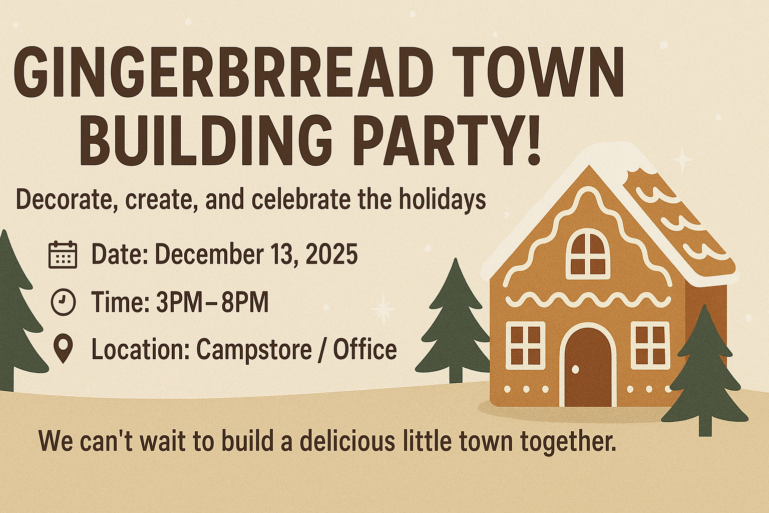 Gingerbread Town Building Party